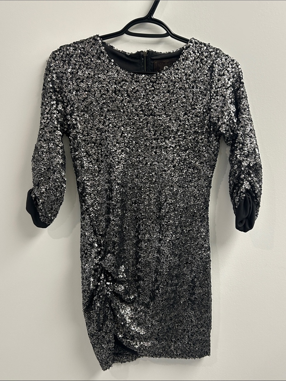 Heartloom Black Dress with Silver Sequins